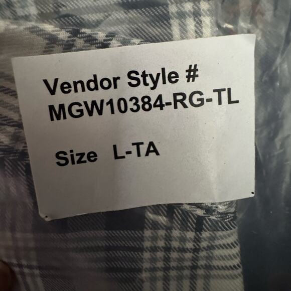 Alesbury Gray Plaid Long Sleeve Button Down Shirt NWT Men’s Large Tall - Picture 7 of 9